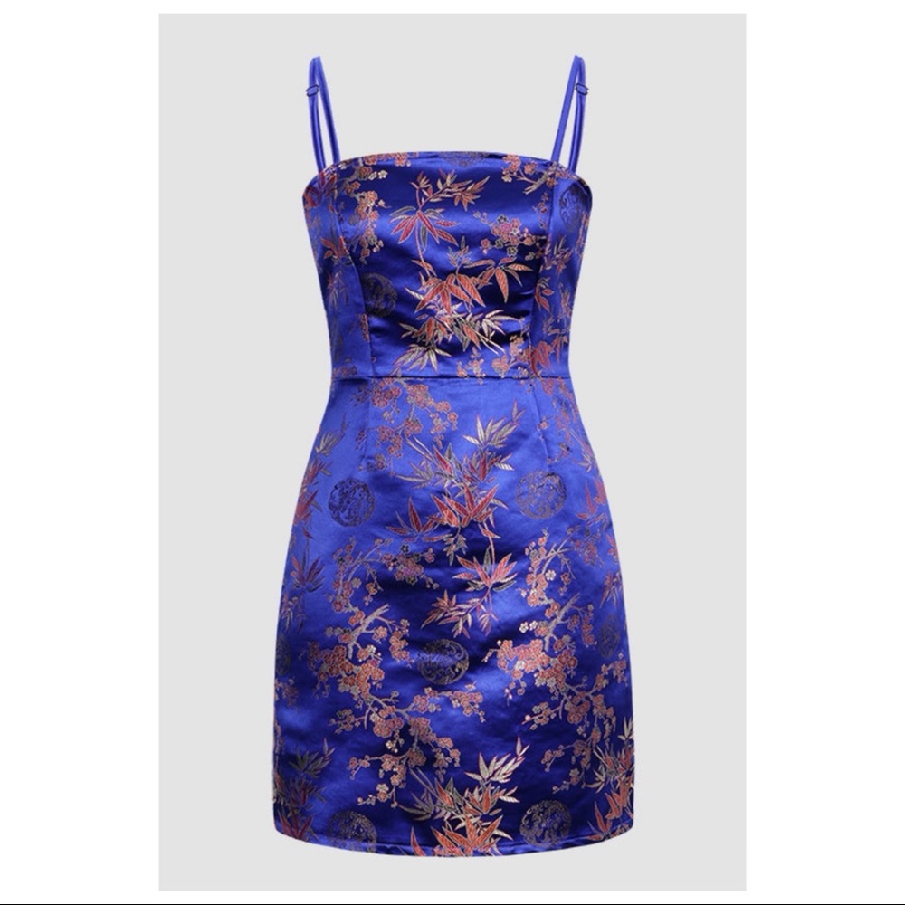 Mica’s Royal Blue Jacquard Mini Dress - NWT